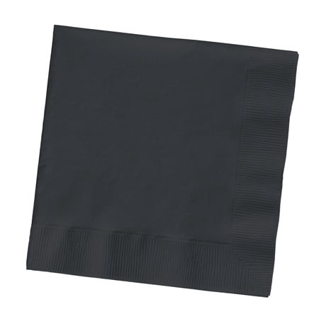 Party Central 2-Ply Disposable Luncheon Napkins - 6.25" - Jet Black - Club Pack of 600