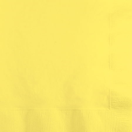 Party Central 2-Ply Disposable Beverage Napkins - 4.5" - Mimosa Yellow - Club Pack of 600