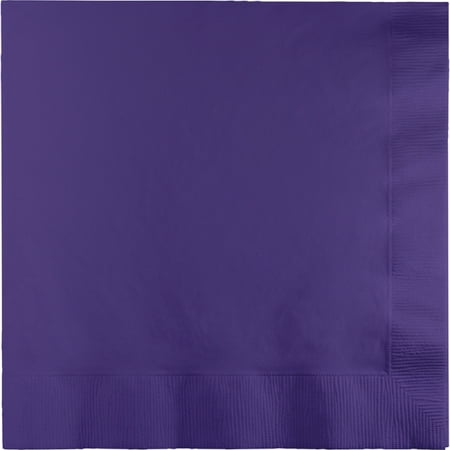 Party Central Square 2-Ply Disposable Square Beverage Napkins - 4.5" - Purple - Club Pack of 600