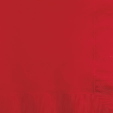 Club Pack of 600 Red 2-Ply Disposable Party Beverage Napkins 5"