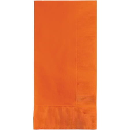 Party Central 2-Ply Disposable Party Dinner Napkins - 8" - Sunkissed Orange - Club Pack of 600