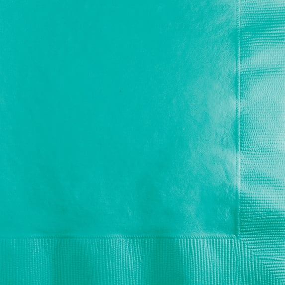 Party Central Club Pack of 600 Teal Blue Lagoon 2-Ply Beverage Napkins 10"