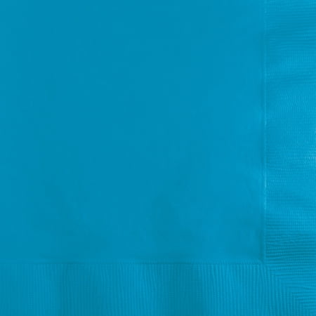 Party Central 2-Ply Disposable Party Beverage Napkins - 5" - Turquoise Blue - Club Pack of 600