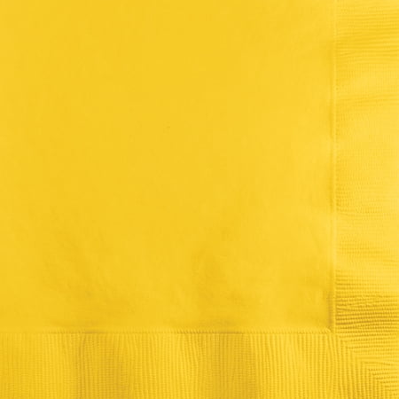 Club Pack of 600 Yellow 2-Ply Disposable Party Beverage Napkins 5"