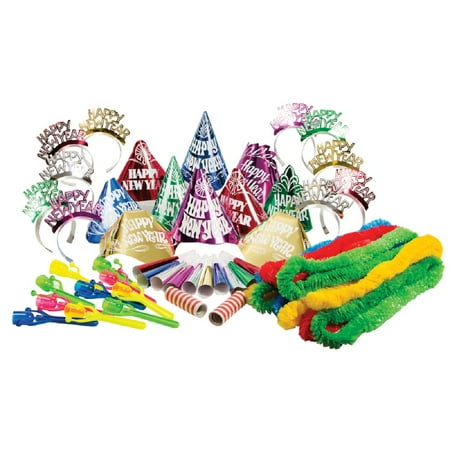 Party Central Club Pack of 85 Yellow and Green New Year Celebration Party Accessory Kit