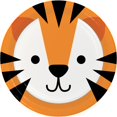 thumbnail image 1 of Party Central Disposable Tiger Face Paper Party Plates - 7" - Club Pack of 96, 1 of 1
