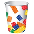 thumbnail image 1 of Party Central Club Pack of 96 White and Orange Building Block Hot or Cold Party Cups 5.5", 1 of 2