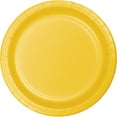 thumbnail image 1 of Party Central Disposable Round Luncheon Party Paper Plates - 7" - Yellow - Club Pack of 96, 1 of 1