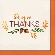 Party Central Give Thanks Fall Harvest Luncheon Napkins - 6.5" - Club Pack of 192