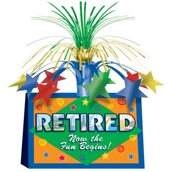 Party Central Pack of 12 Blue and Green Retired Now The Fun Begins! Centerpieces 13"