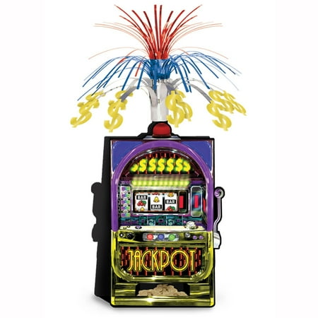 Party Central Pack of 12 Vibrantly-Colored Casino Slot Machine Centerpieces 13"