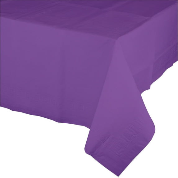 Pack of 6 Amethyst Purple Disposable Tissue/Poly Banquet Party Tablecovers 108"