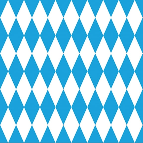 Party Central Pack of 6 Blue and White Diamond Oktoberfest Photo Backdrop Wall Decor 30'