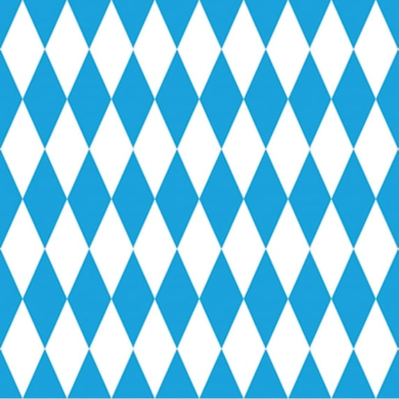 Party Central Pack of 6 Blue and White Diamond Oktoberfest Photo Backdrop Wall Decor 30'