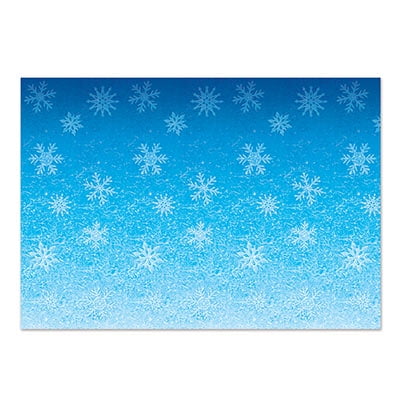 Party Central Pack of 6 Blue and White Sky Frozen Snowflakes Wall Backdrops 30''