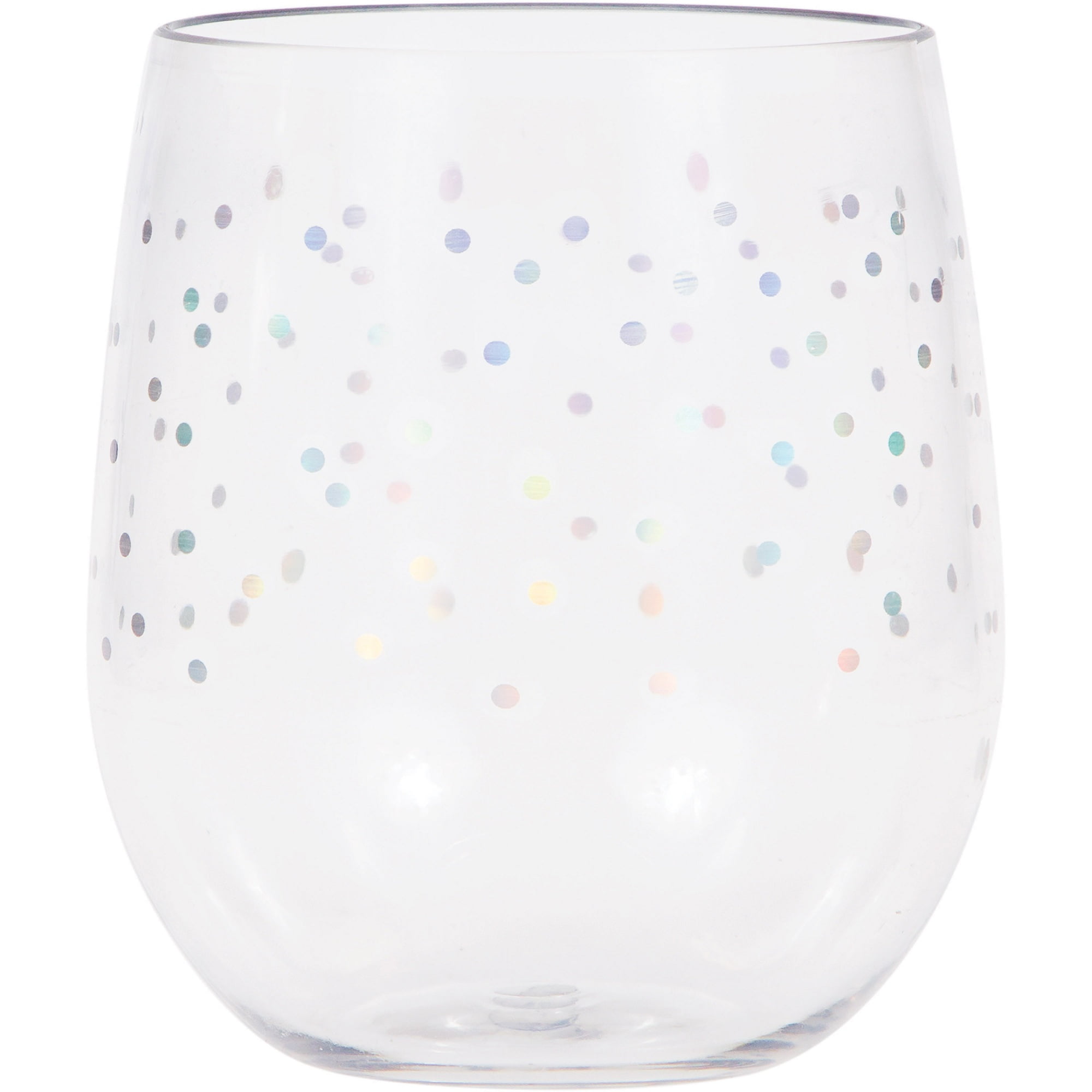 https://i5.walmartimages.com/seo/Party-Central-Pack-of-6-Clear-Iridescent-Polka-Dots-Stemless-Wine-Glasses-3-5_443bead8-add3-43af-86a7-92bd5964a731_1.66a35eb41f0c815680f685d0f1063895.jpeg