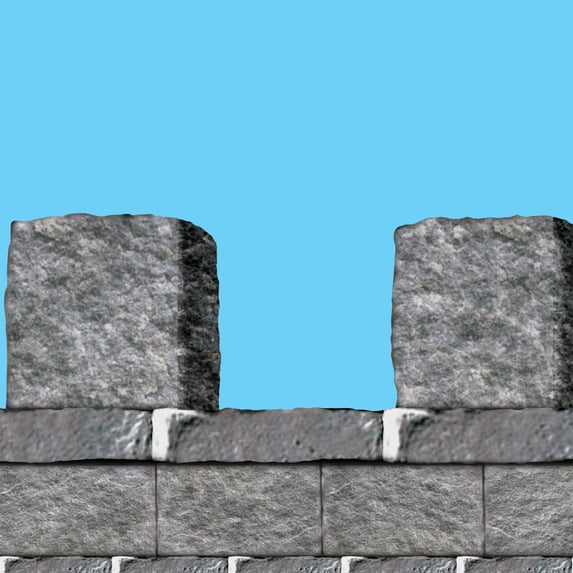 Beistle Stone Castle Wall Photo Backdrop - 30' - Gray - Pack of 6