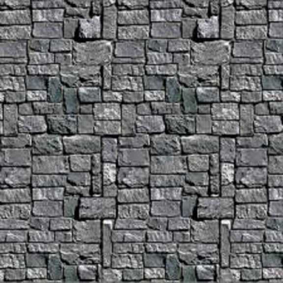 Party Central Pack of 6 Gray and Black Stone Halloween Wall Backdrops 30'
