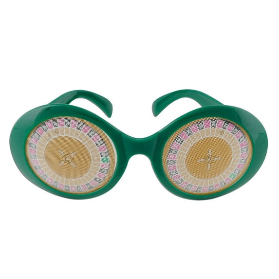 Party Central Pack of 6 Green and Pink Roulette Wheel Party Eyeglasses Costume Accessories - One