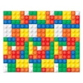 thumbnail image 1 of Party Central Building Block Photo Backdrop - 48" - Multicolor - Pack of 6, 1 of 2