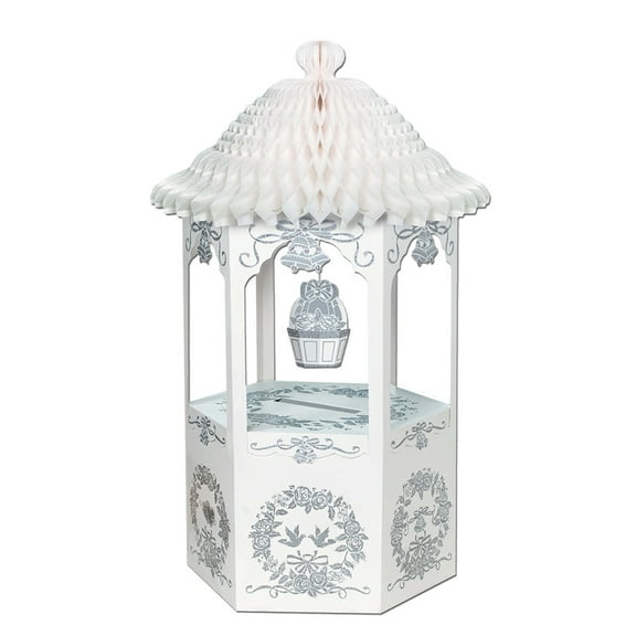 Party Central Pack of 6 White Wishing Well Top Decors 30"