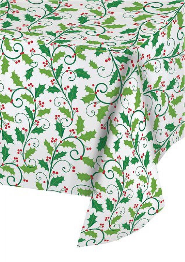 Party Central Set of 2 White and Green Disposable Banquet Party Table