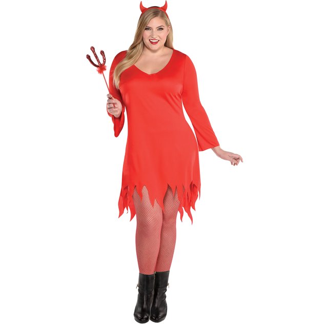 Party City Burnin' Up Devil Halloween Costume for Adults, Plus Size