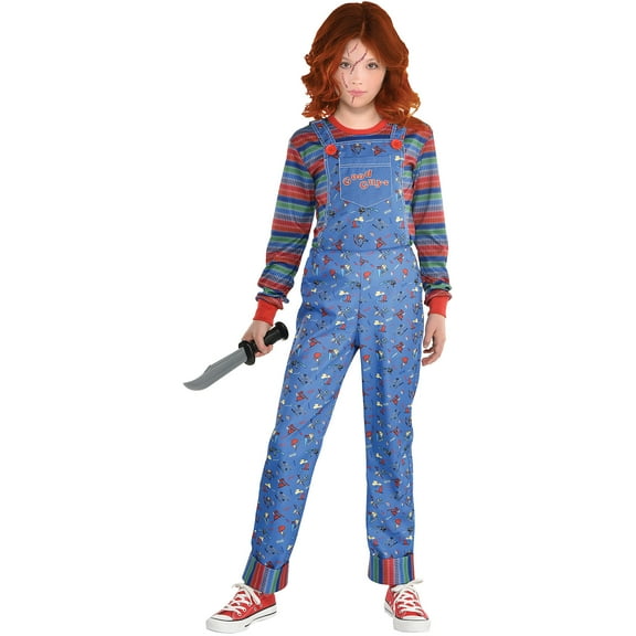 Party City Chucky Halloween Costume for Girls, Child’s Play, Includes Jumpsuit