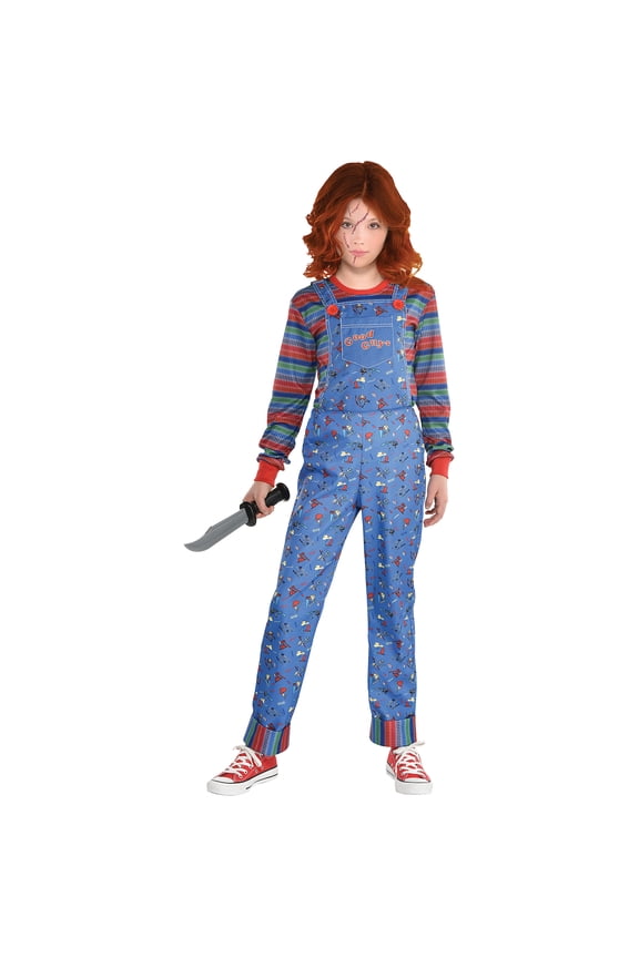 Chucky Halloween Costume for Girls, Child’s Play, Includes Jumpsuit