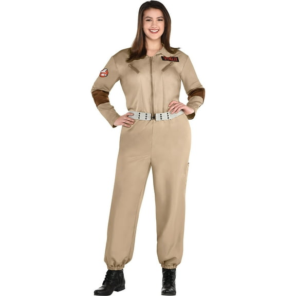 Party City Classic Ghostbusters Halloween Costume for Women, Plus Size, Includes Badges