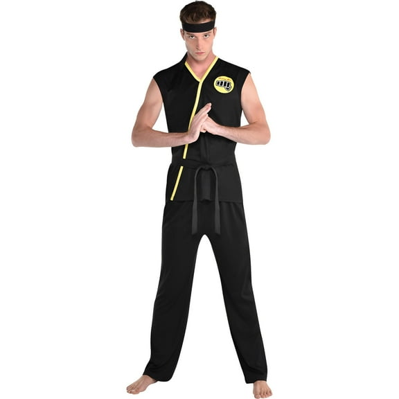 Party City Cobra Kai Halloween Costume for Adults, Standard Size, Includes Top and Pants