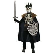 Party City Dark King Halloween Costume for Boys, Large 12-14, Includes Printed Shirt, Mask with Crown and Cape