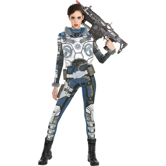 Party City Gears of War Kait Diaz Costume for Adults, Size Small, Includes Catsuit, Chest Armor, Leg Armor, and Belt
