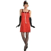 Party City Ruby Flapper Halloween Costume for Women, Gatsby Party, Red Fringed Dress, Small/Medium (6-8)
