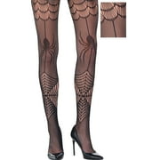 Party City Spider and Webs Fishnet Halloween Stockings for Women, One Size