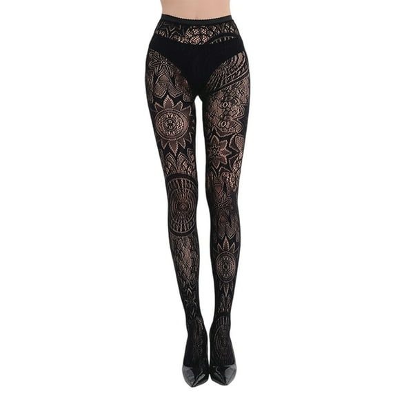 Party City Spider and Webs Fishnet Halloween Stockings for Women, One Size