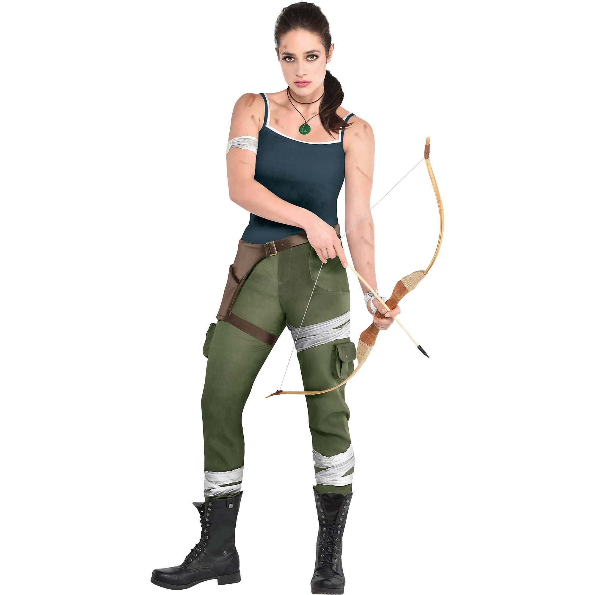 Party City Tomb Raider Video Game Lara Croft Costume for Adults, Includes  Tank Top, Pants, Armband, and More 