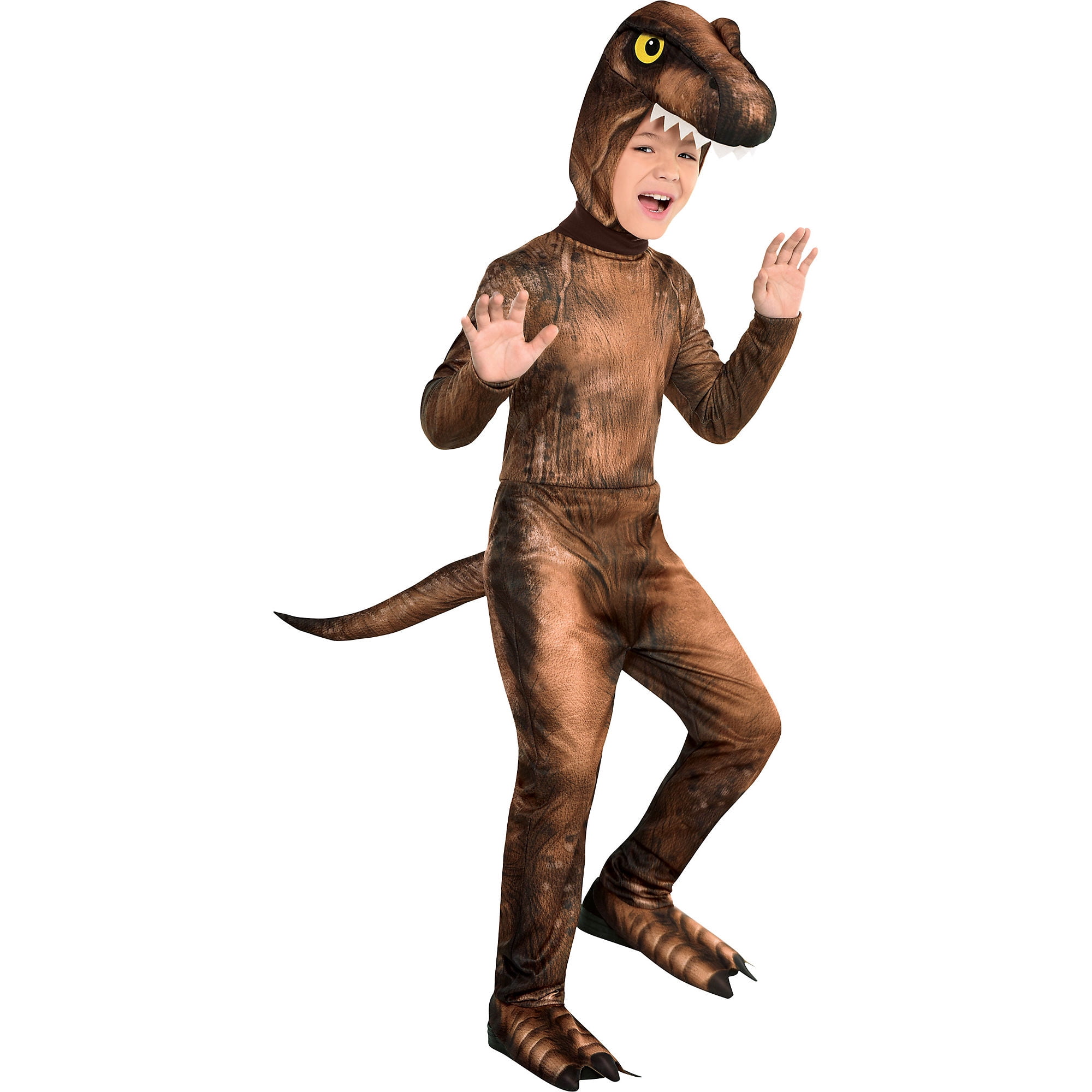 Party City T-Rex Hatchling Baby Halloween Costume - Jurassic World Jumpsuit With Hood, Tail & Booties (12-24 Months) - View #3