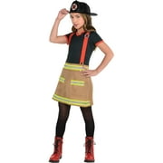 Party City Wild Fire Firefighter Halloween Costume for Girls, X-Large, Includes Dress and Hat