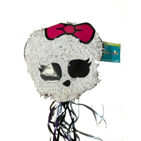 Ya Otta Monster High Skullette Piñata, Pull String, Party Supplies, 17" L x 17" W x 3" H