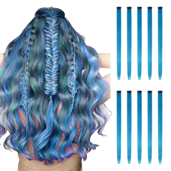 Party Clip Extensions - Synthetic Hair Highlights for Colorful Looks
