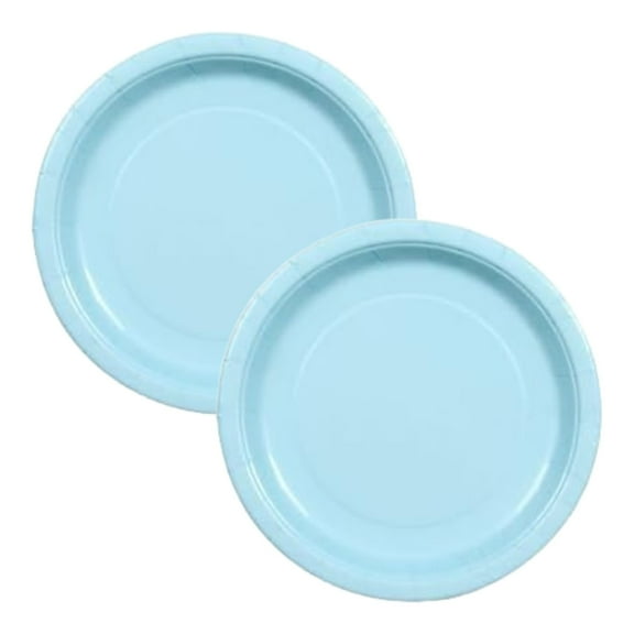 Party Color Paper Plates Light Blue 9" 40 Count (Pack of 2)