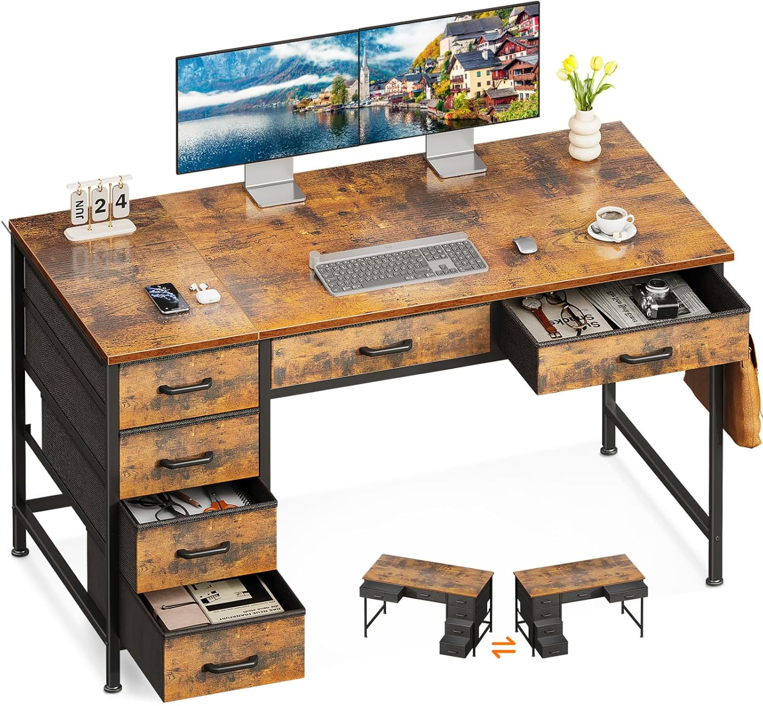 48 Inch Desk With Drawers
