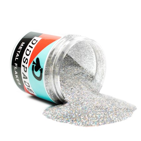 Party Crasher 0.008 Holographic Metal Flake - Silver Rainbow Color Shift Micro Flake for Car Paint - Solvent Resistant Glitter - Auto Flake Paint - 2oz