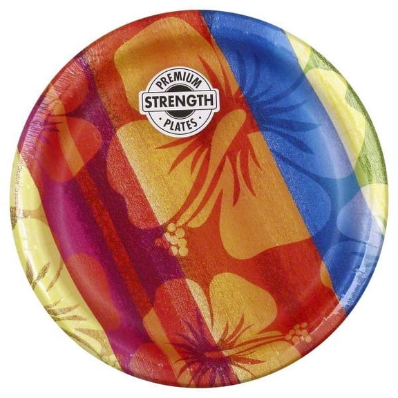 Party Creations 6 7/8 Inch Sturdy Style Sunset Stripes Plates, 8 plates