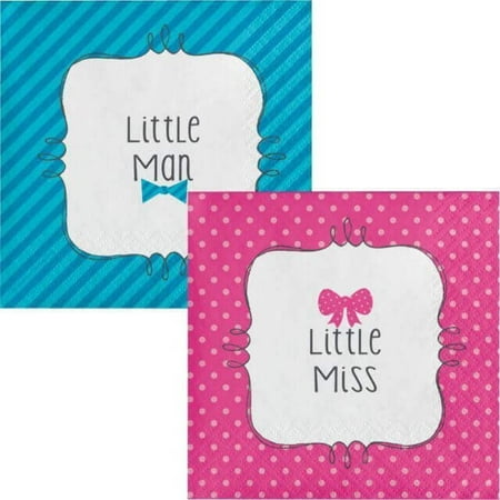 Party Creations Bow Or Bowtie?, Beverage Napkins, 16 Ct