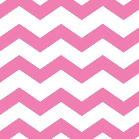 Party Creations Chevron & Polka Dots Lunch Napkins, Candy Pink, 16 Ct