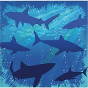 Party Creations Shark Splash Beverage Napkins, 16 Ct