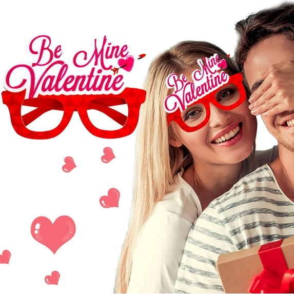 Party Decor Clearance! Valentine's Day Party Glasses Decorative Supplies Love Love Glasses Frame Dress Up Holiday Party Photo Props Valentines Day Decorations 1×Party Glasses