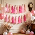 thumbnail image 1 of Party Decor,Hanging Ornament,Multi Color Paper Tassel Set,DIY Garland Accessory For Birthday Wedding And Festival(Pink), 1 of 7